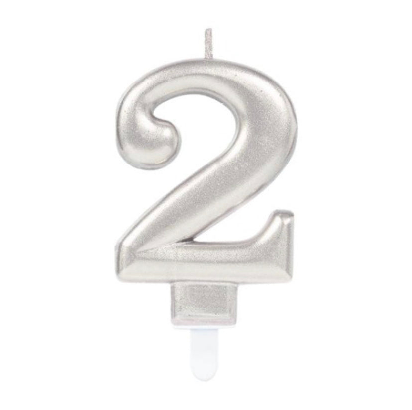 Geburtstag Zahlen Silber 9.3 cm