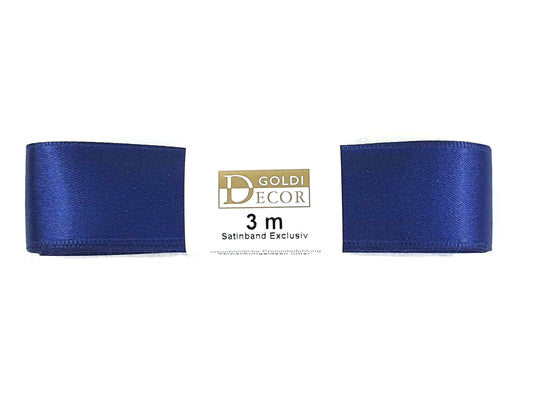 Geschenkband Doppelsatin Navyblue 25 mmx 3 m