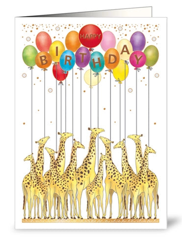 Minikarte Happy Birthday Giraffen