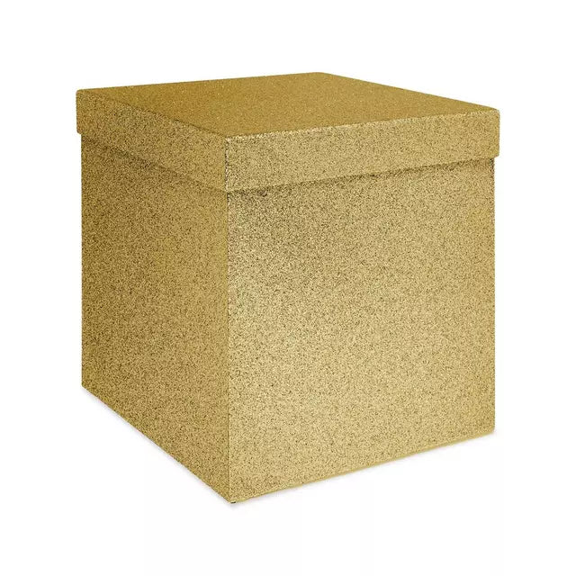 Geschenbox glitzer gold