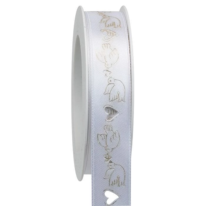 Geschenkband Wedding - weiss 2 Meter