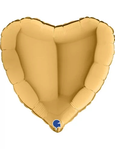 Folienballon Herz in Gold 46 cm