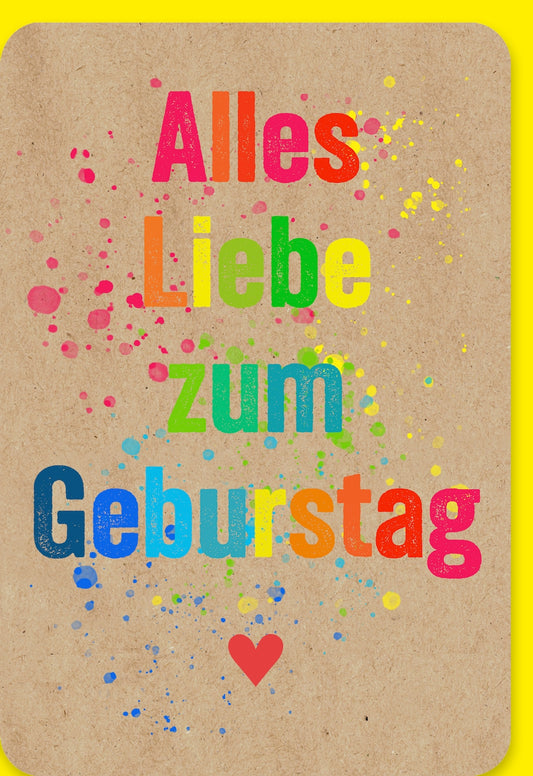 Karte Geburtstag Alles Liebe