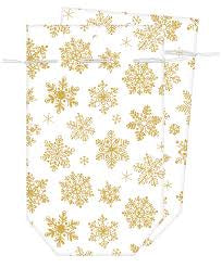 Seidenpapier Tüten Snow Crystals gold