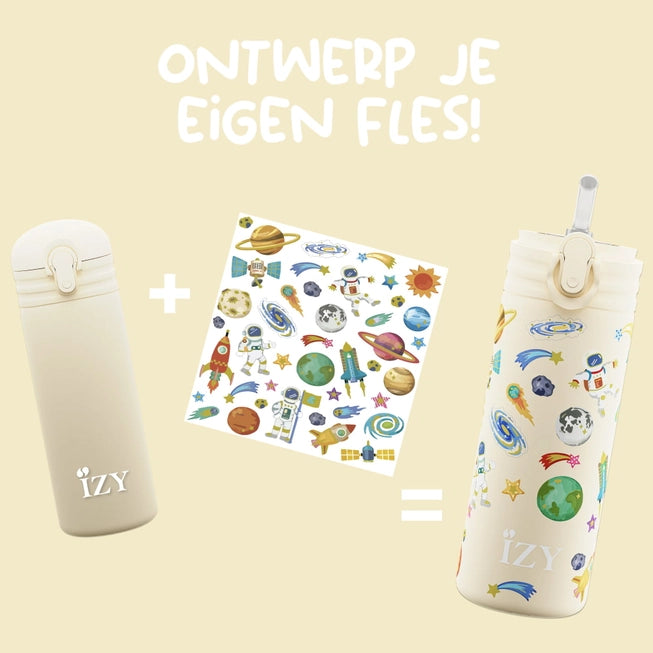 IZY KIDS - 350 ml - Yellow Space - Thermoskanne/isoliert