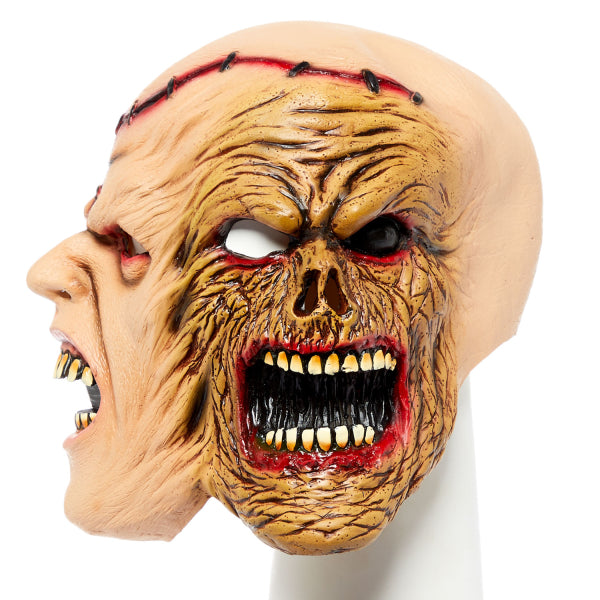 Latex-Maske Monster mit zwei Gesichtern