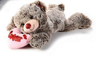 Liegender Teddybär mit Ausgefülltem Herz