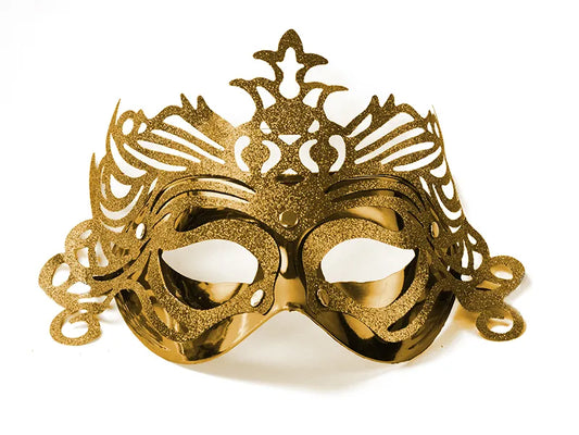 Maske Party mit Ornament, gold