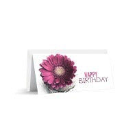 Minifaltkarte Happy Birthday Gerbera-Blume