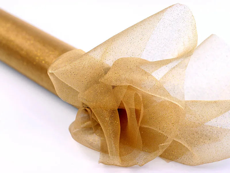 Organza Glittery, gold, 0,36 x 9m