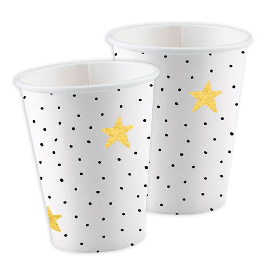 Becher Hello Baby mit Sternen und Pünktchen, 8er Pack