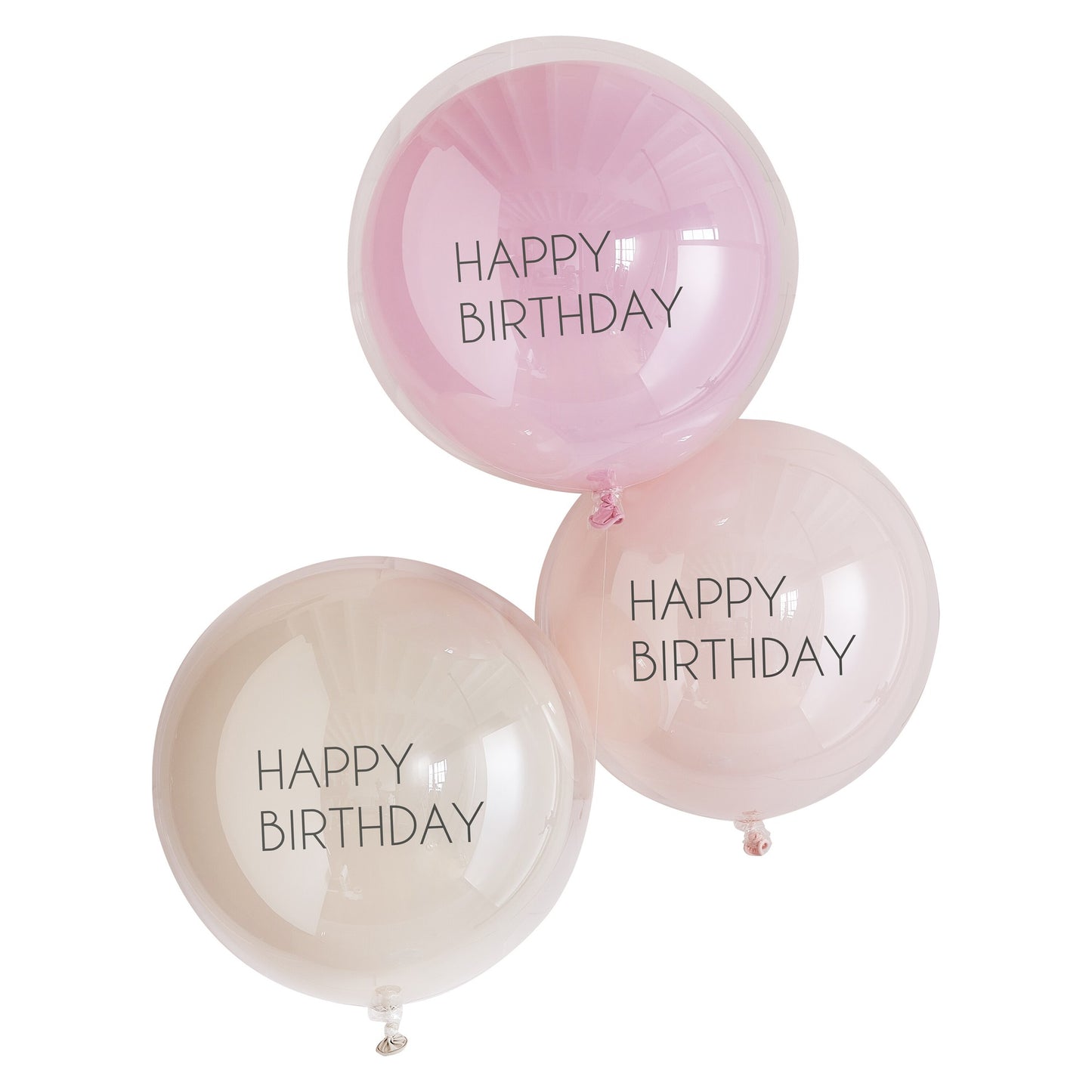 Double Layered Happy Birthday Balloon Bundle 3 Stk