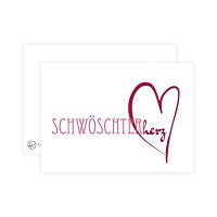 Postkarte Schwöschterherz