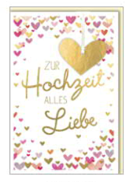 Karte Zur Hochzeit alles Liebe