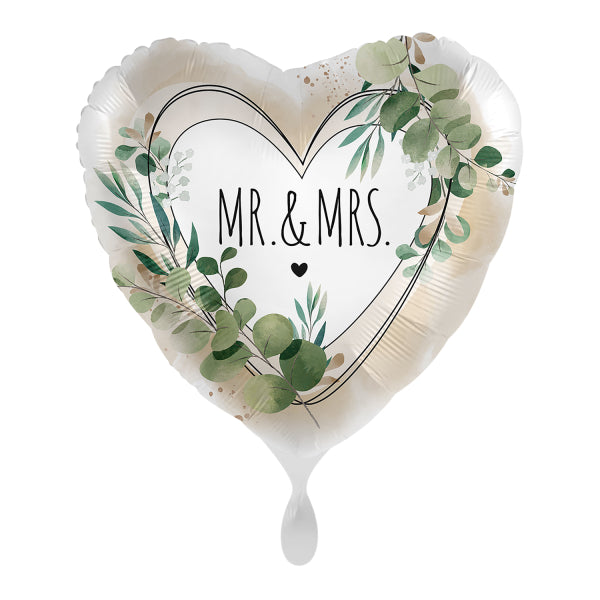 Folienballon Mr & Mrs Natural 43cm