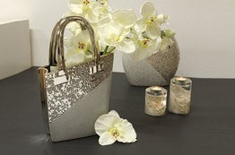 Vase Handtasche Grace  champagner-silberfarben