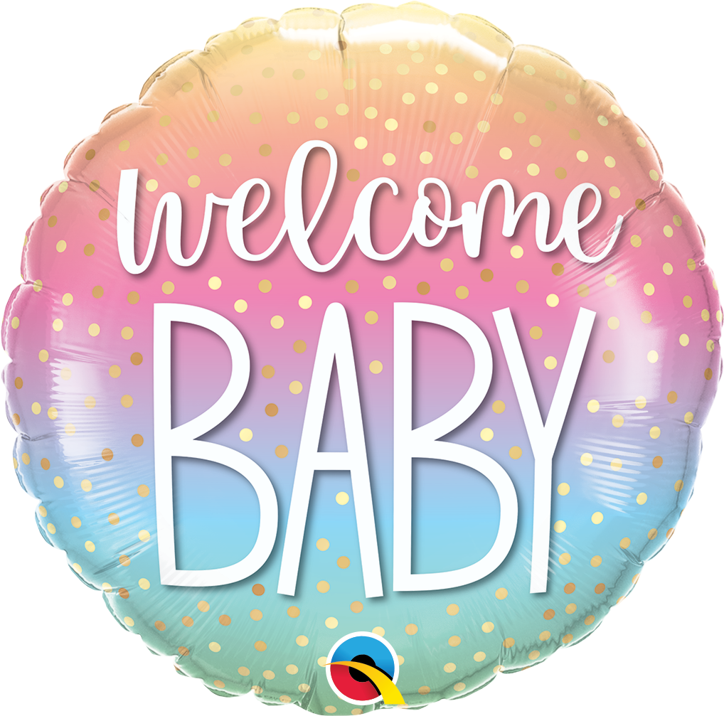 Folienballon Welcome Baby Confetti