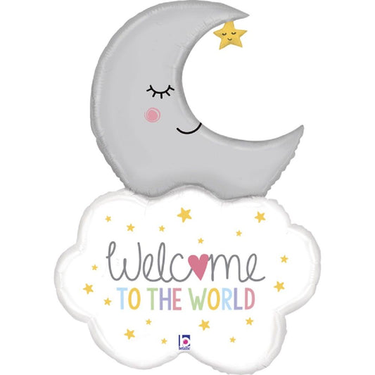 Folienballon Welcome Baby Moon