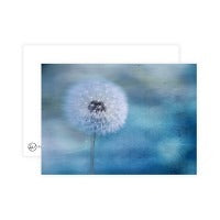 Postkarte Pusteblume blau